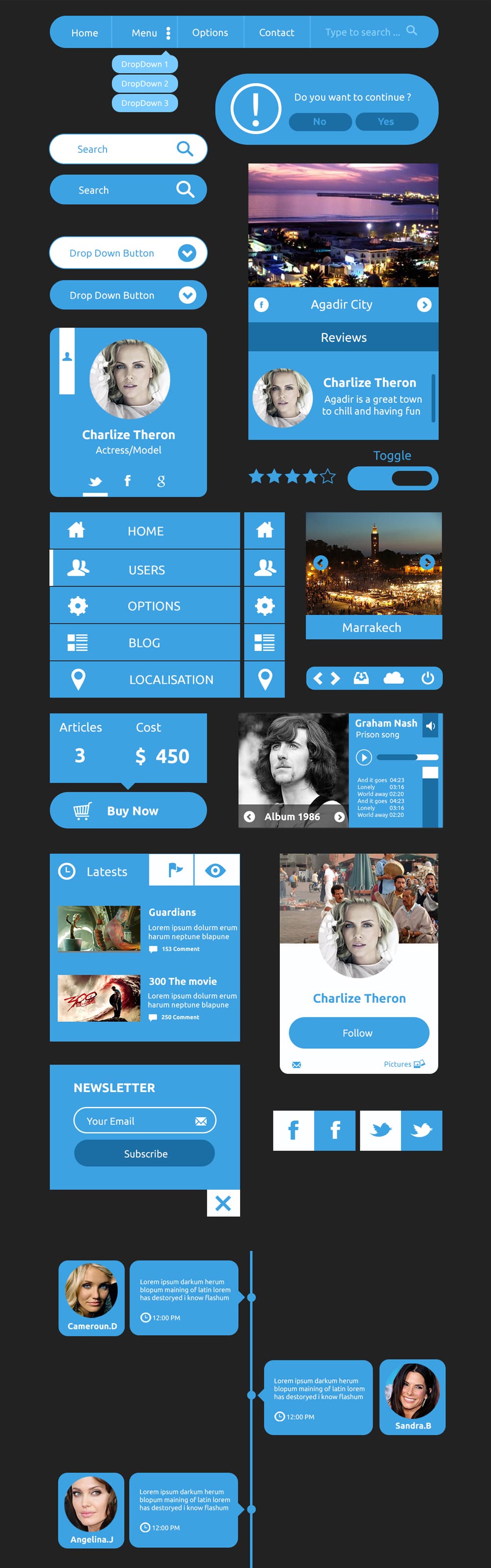 Free Web UI Kit PSD