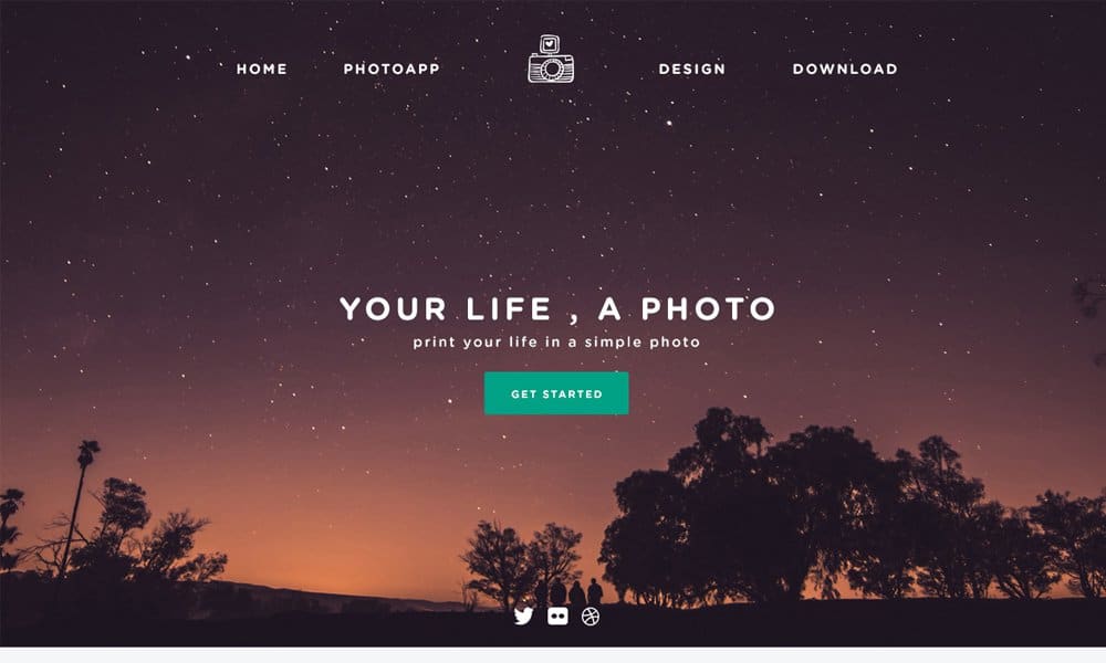 Phototime – Free Website Template PSD