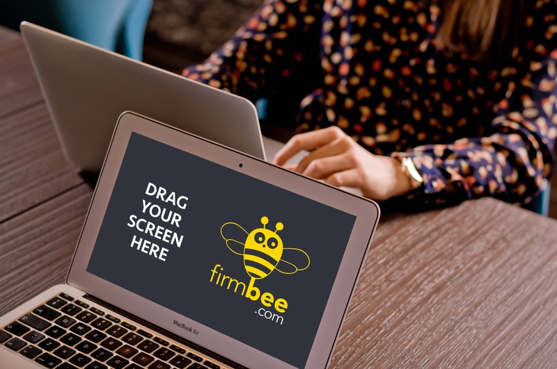 Two MacBooks Mockup PSD
