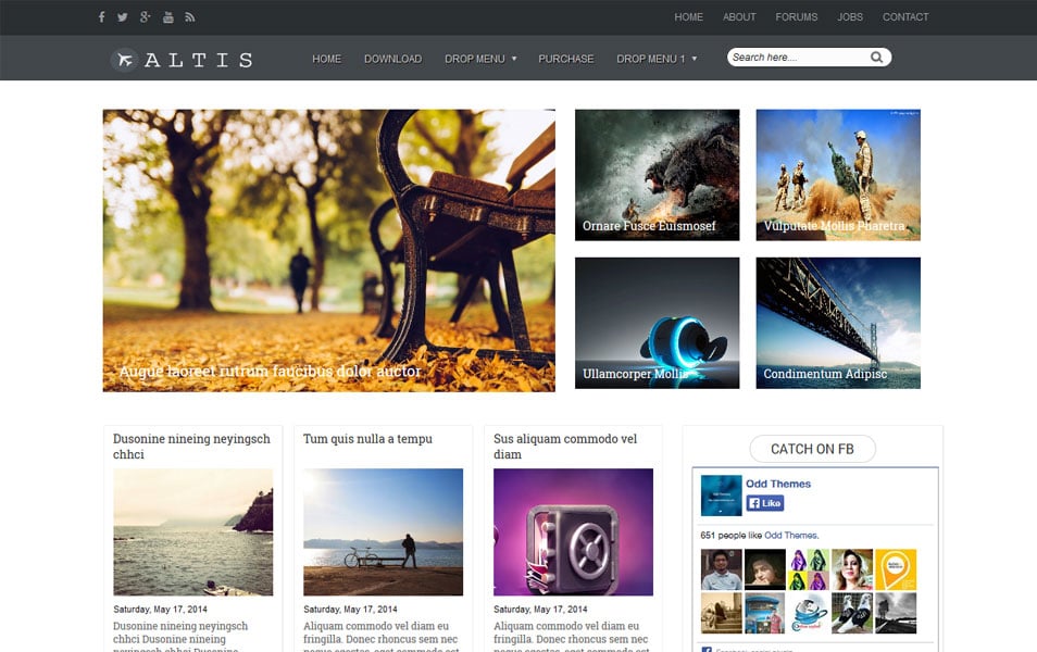 Altis Magazine Blogger Template