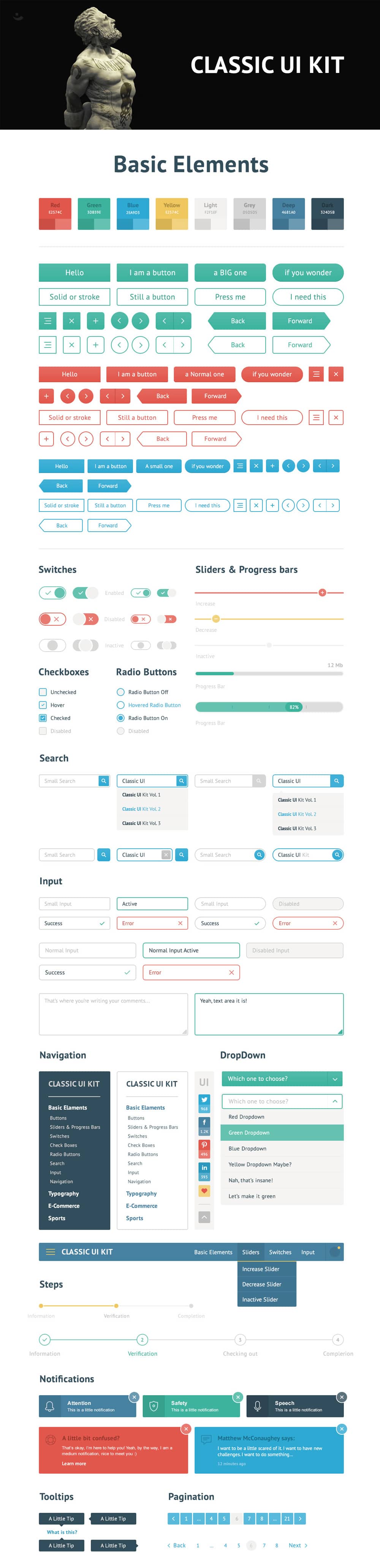 Classic UI Kit PSD