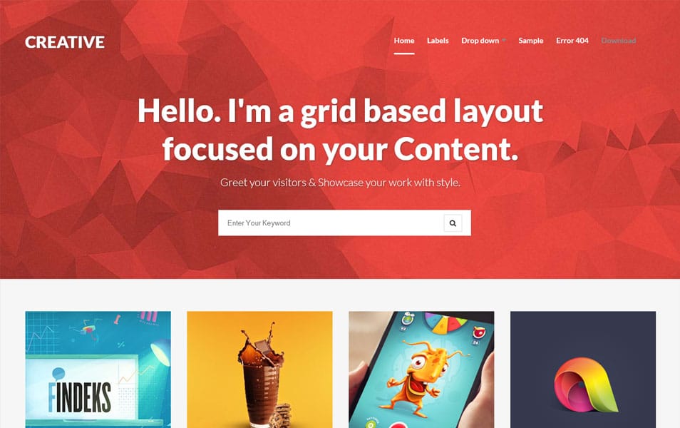 Creative - Clean & Responsive Blogger Template