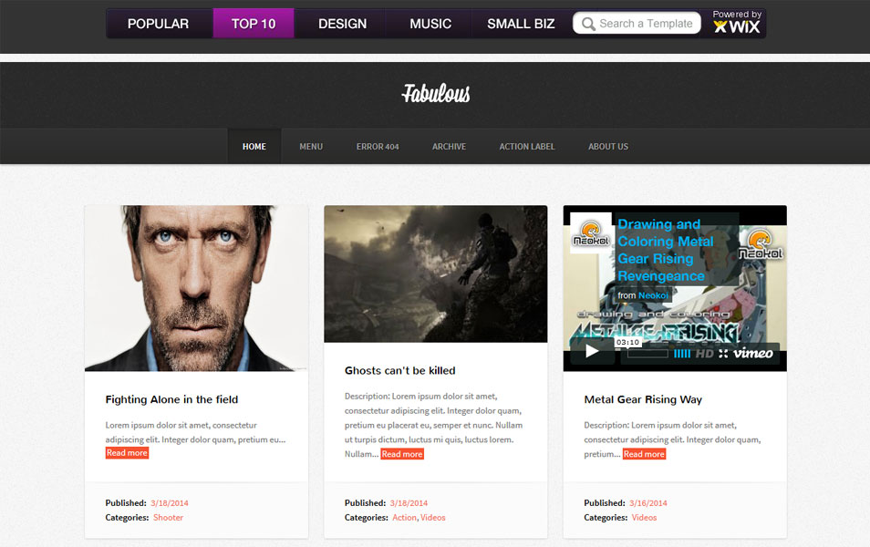 Fabulous Responsive Blogger Template