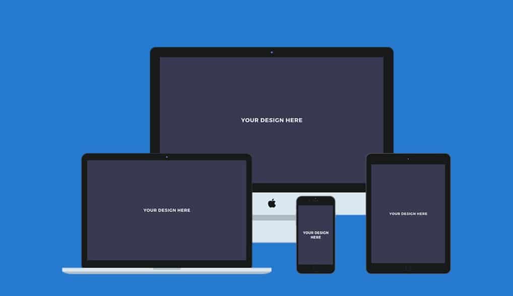 Flat Devices Mockup PSD