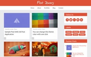 Flat Diary - Premium Responsive Blogger Template