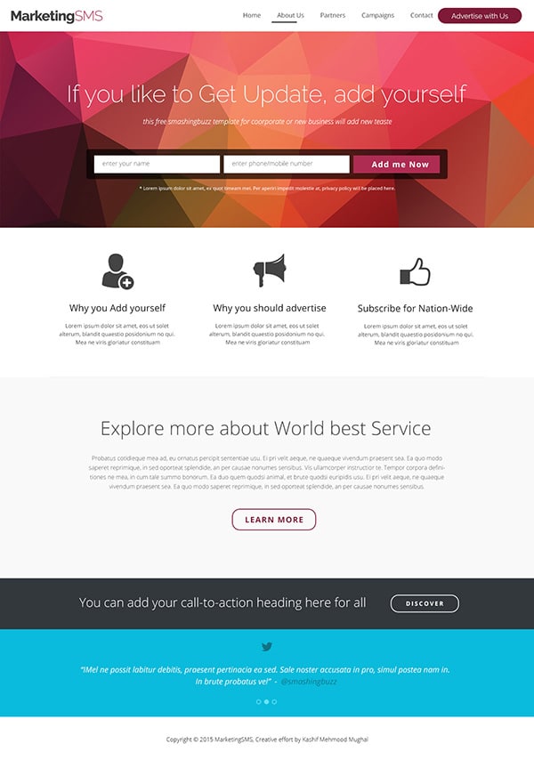 Free Psd Website Templates For Business