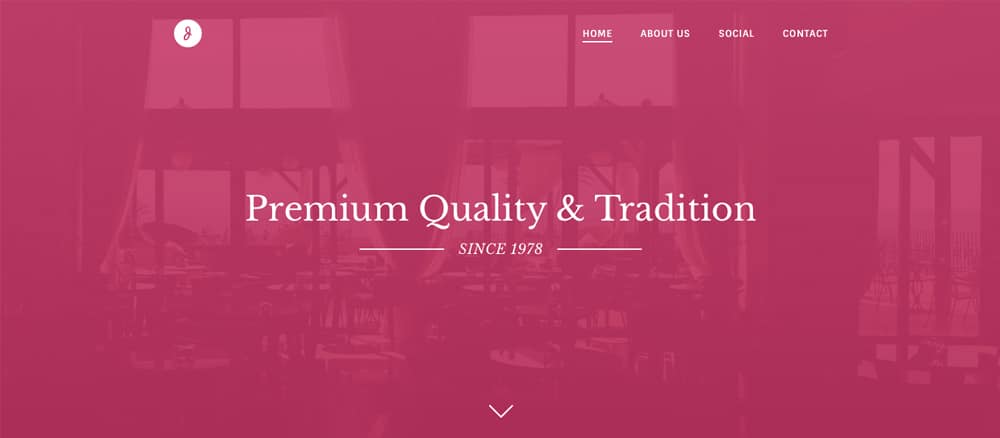 Free Simple & Classy One Page Web Design PSD