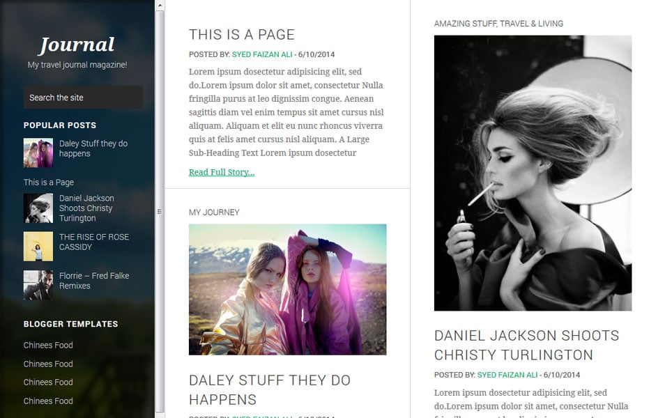 Journey Responsive Blogger Template