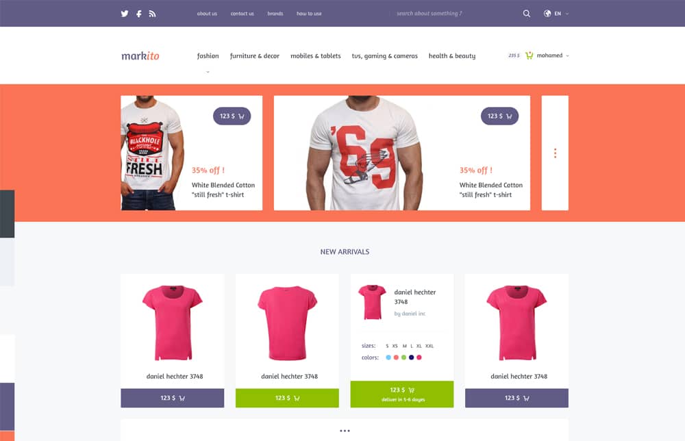 Markito - Free Shopping Template PSD