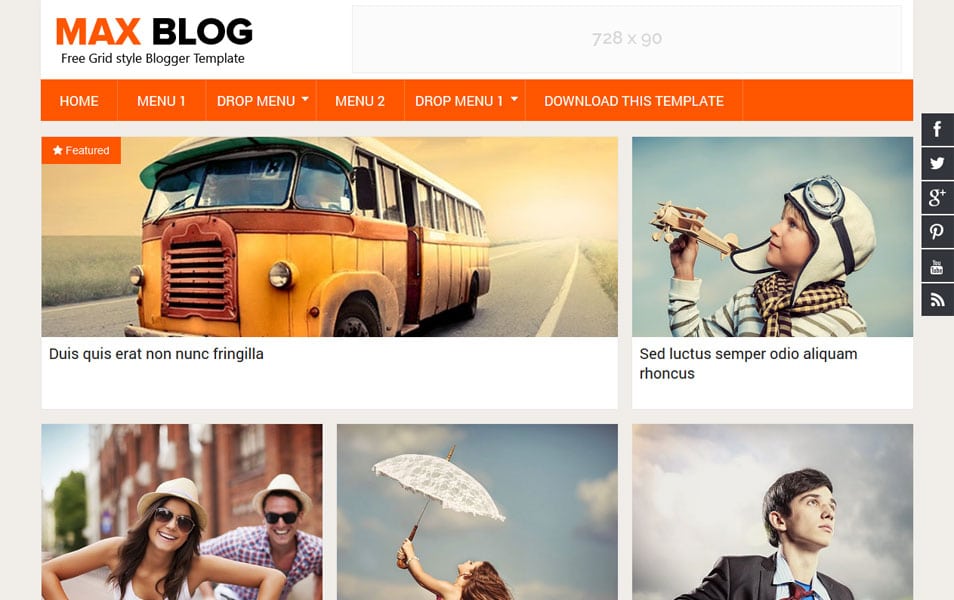 Max Blog Responsive Blogger Template