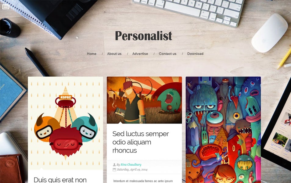 Personalist Responsive Blogger Template