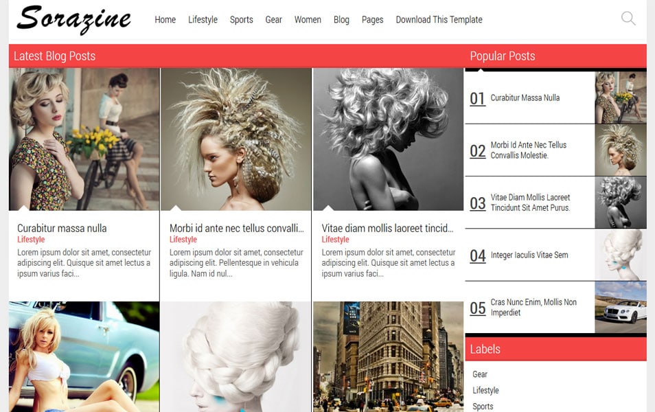 Sorazine Responsive Blogger Template