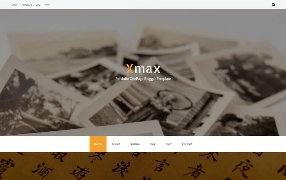 Xmax One Page Portfolio Blogger Template