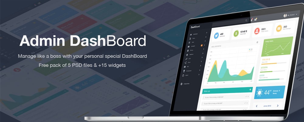 Admin DashBoard Free UI PSD