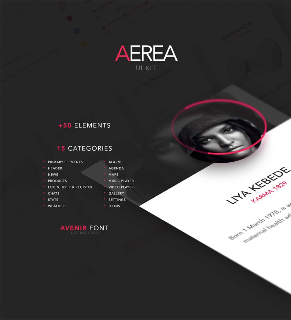 Aerea - Free Ui Kit PSD