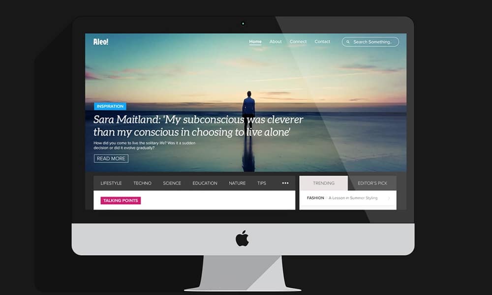 Aleo - Free Web Template PSD
