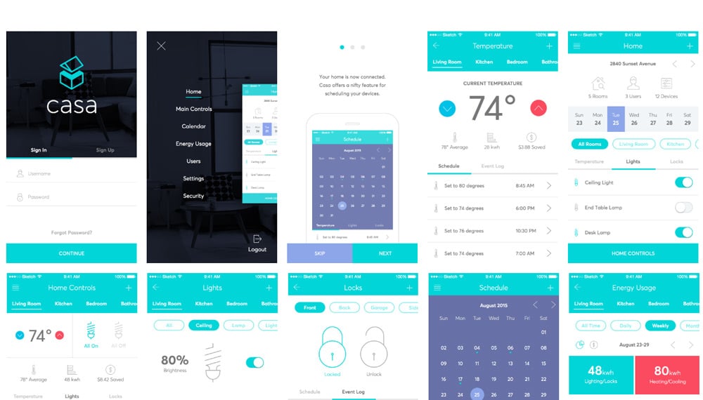 Casa - Free Sketch UI Kit