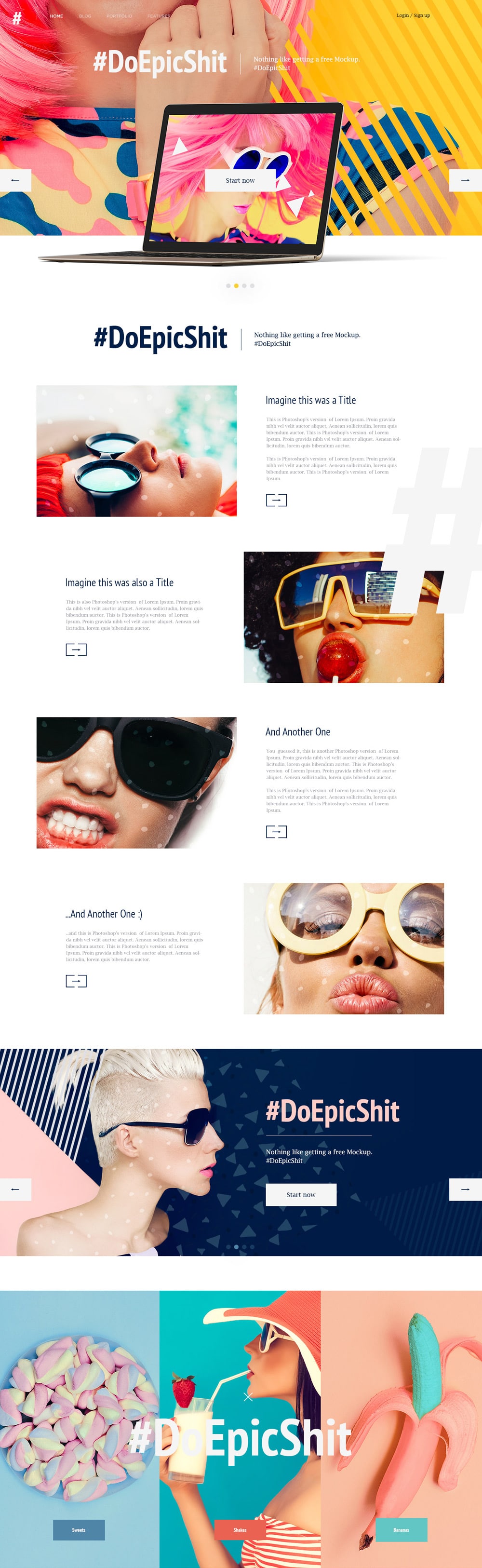 DoEpicShit Free UI Kit PSD