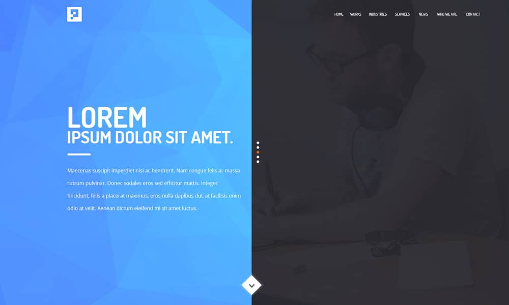 Free Agency Web Template PSD