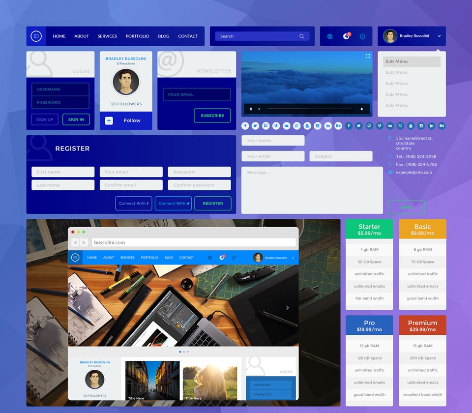 Free UI Kit PSD