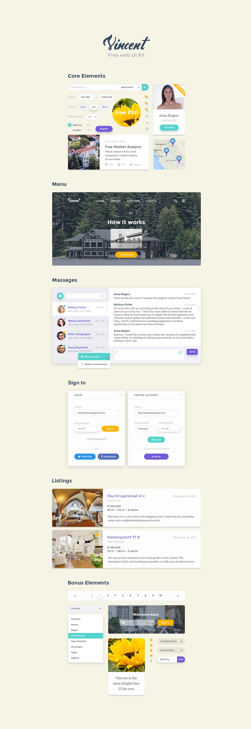 Free UI kit PSD