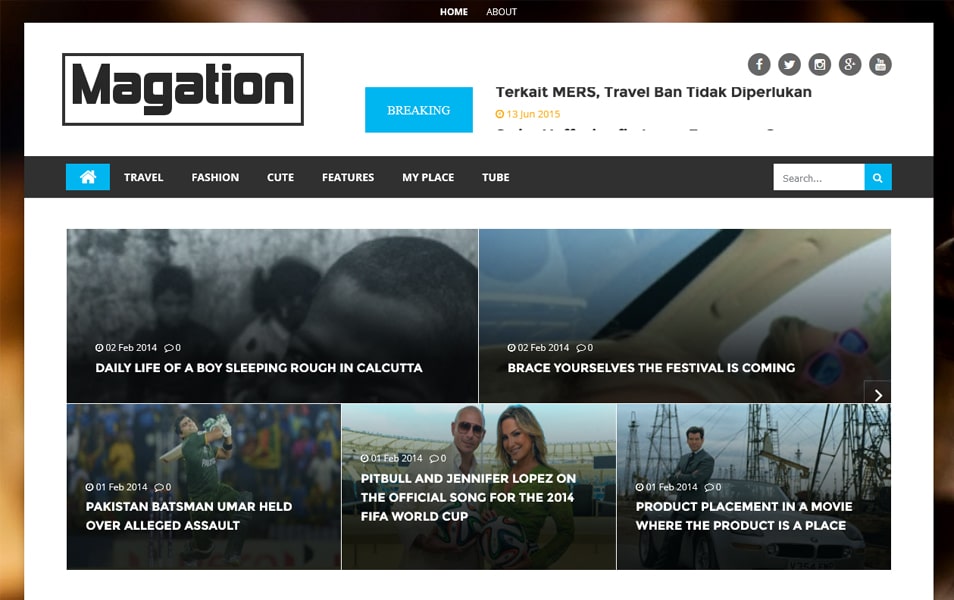 Magation Responsive Template Magazine Blogger