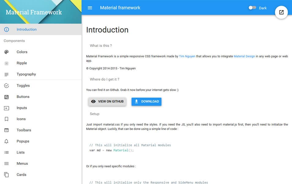 Material Framework