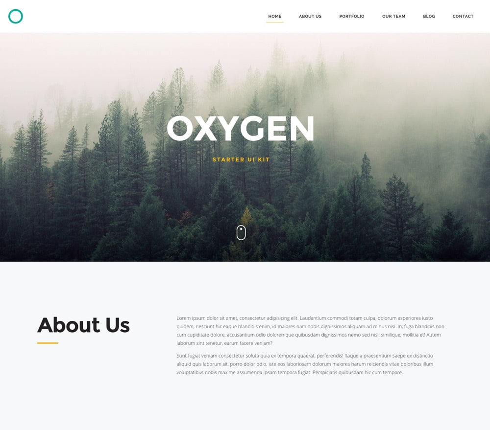 Oxygen - Free Starter UI Kit