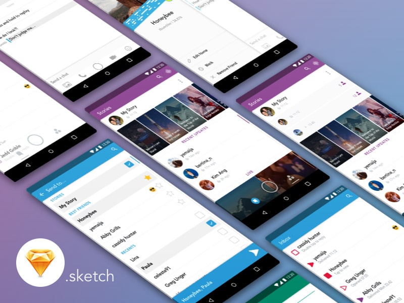 Snapchat UI kit