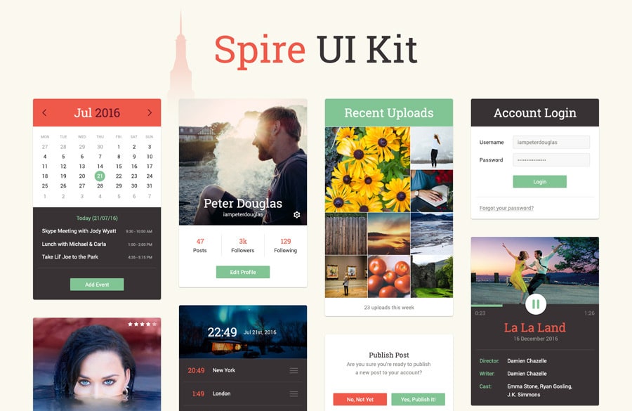 Spire UI Kit PSD