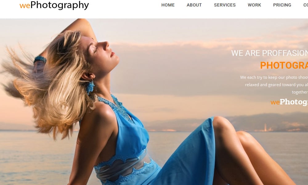 WePhotography – Bootstrap HTML Portfolio Template