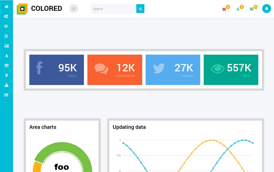 Colored Admin Panel