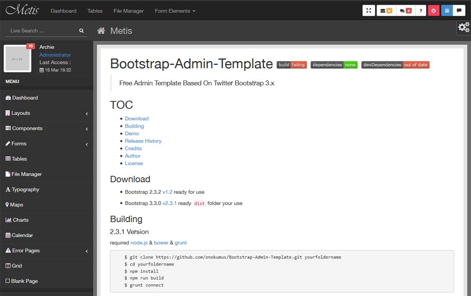 More Than 50 Best Free Bootstrap Admin Templates ...