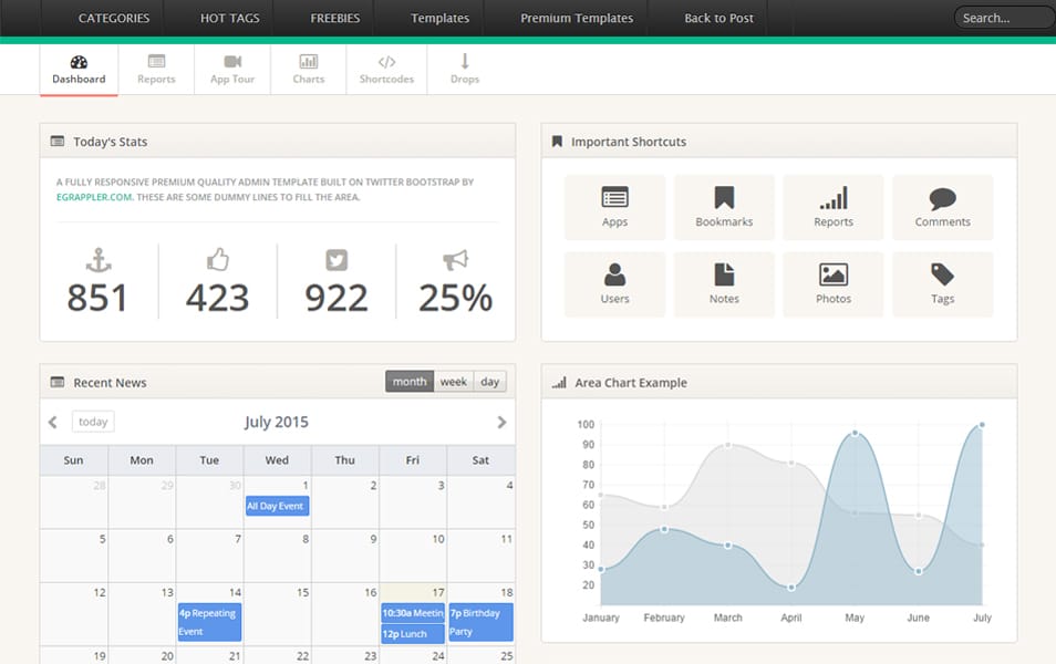 Html Templates For Admin Panel On Facebook
