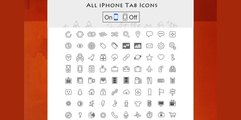 iphone Tab Icon PSD