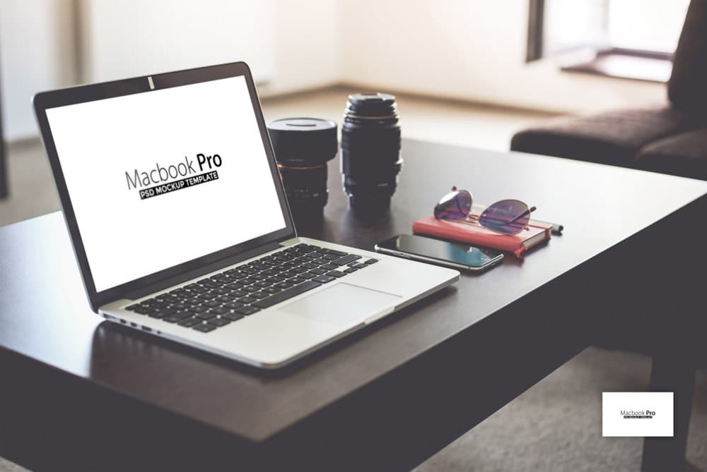 Free Macbook Pro Mockup Template PSD