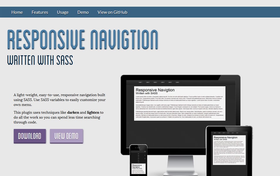 Responsive SASS Navigtion