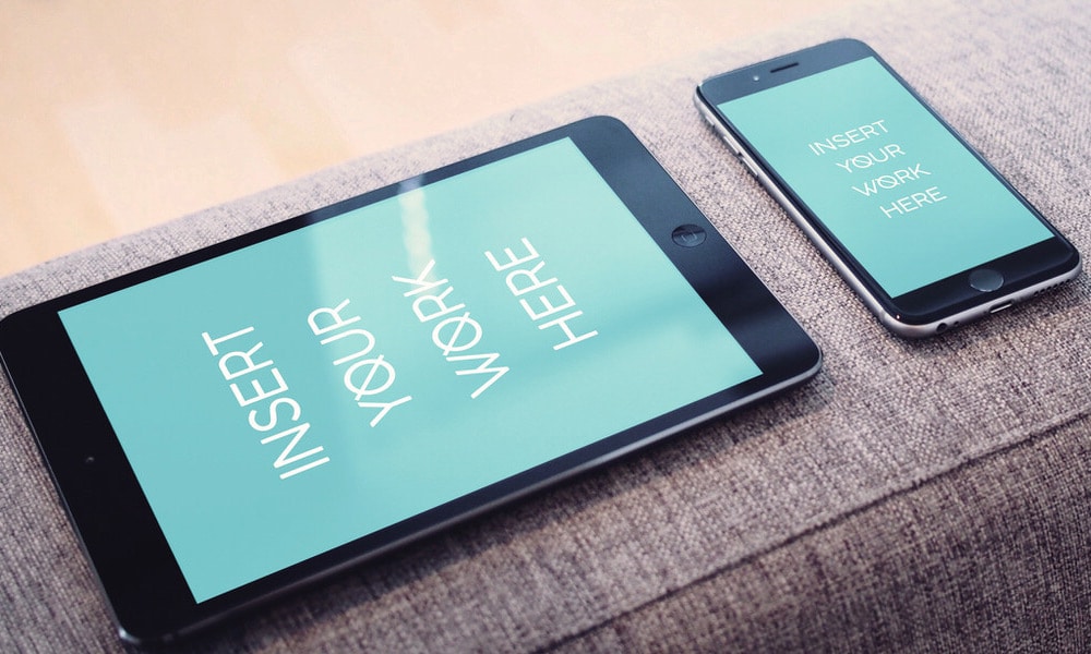 Free iPad and iPhone Photorealistic Mockup PSD