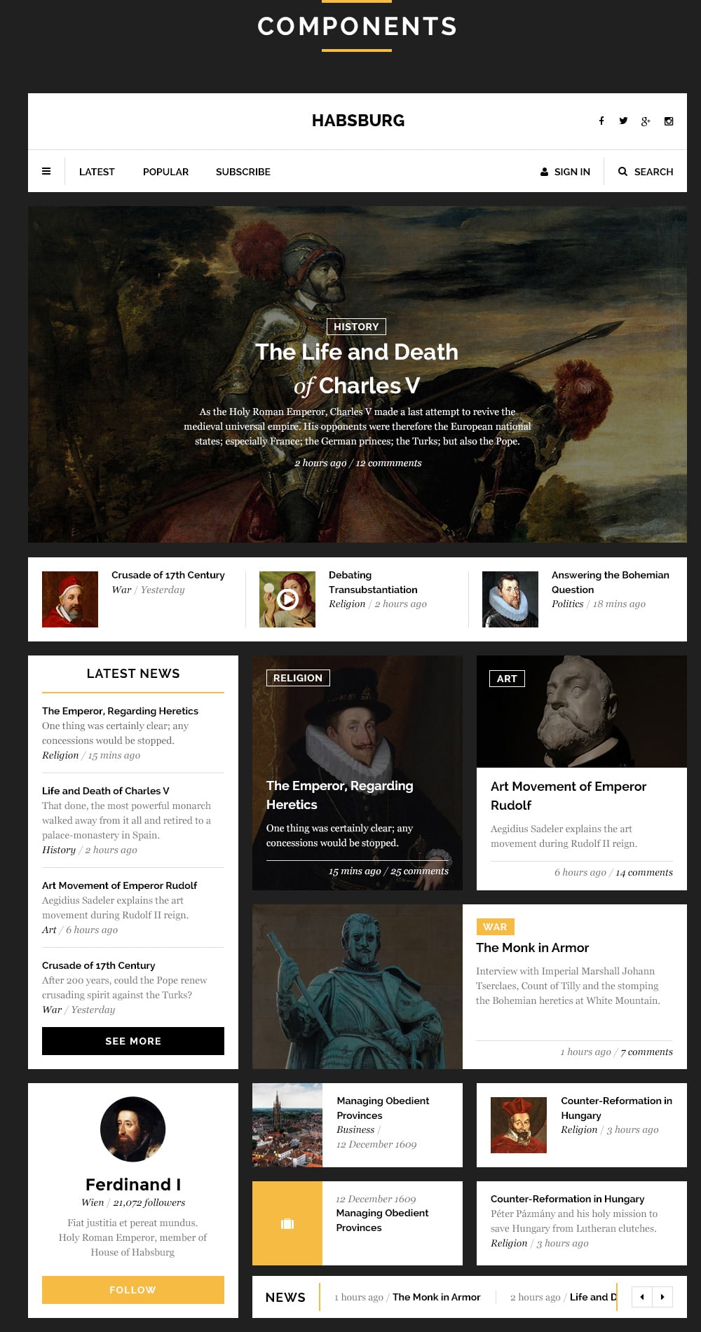 Habsburg UI Kit PSD