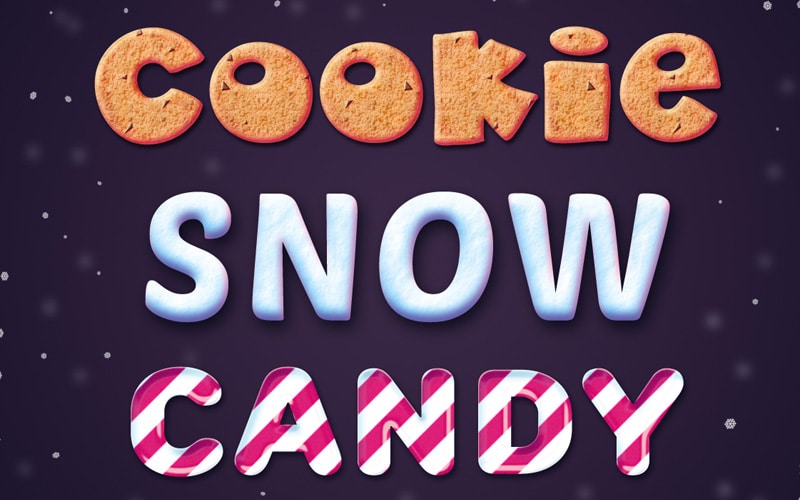 Free Christmas Text Effects PSD