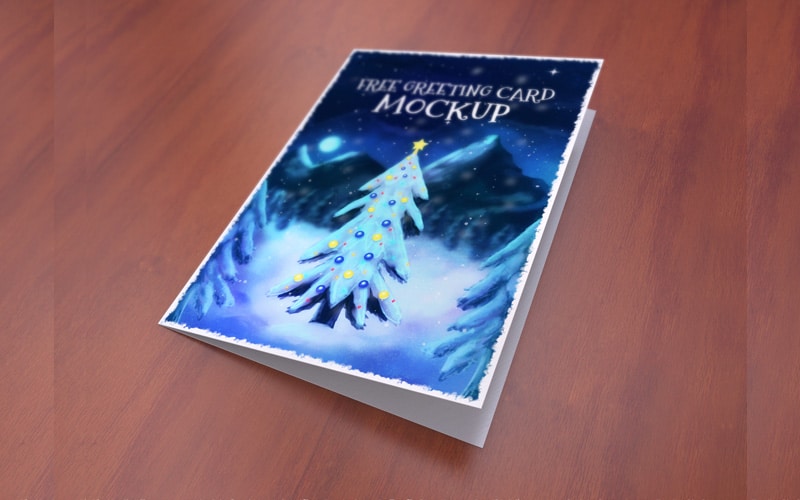 Free Greeting Card Mockup PSD
