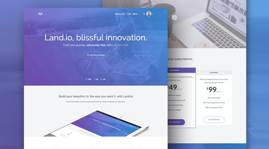 Land.io Landing Page Template