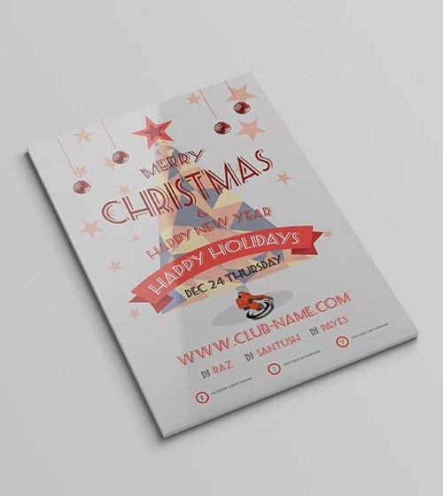 free christmas flyer template psd