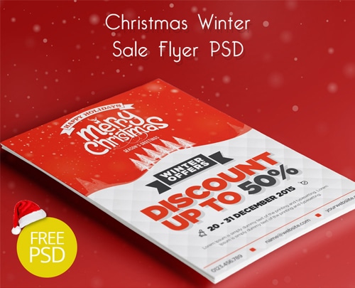 Christmas Winter Sale Flyer PSD