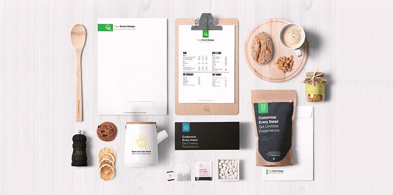 Food Packaging & Branding MockUps PSD