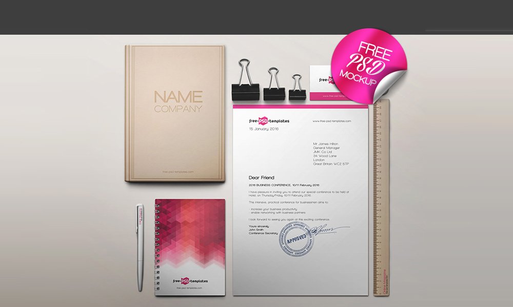 Free Branding Identity Mock-up PSD