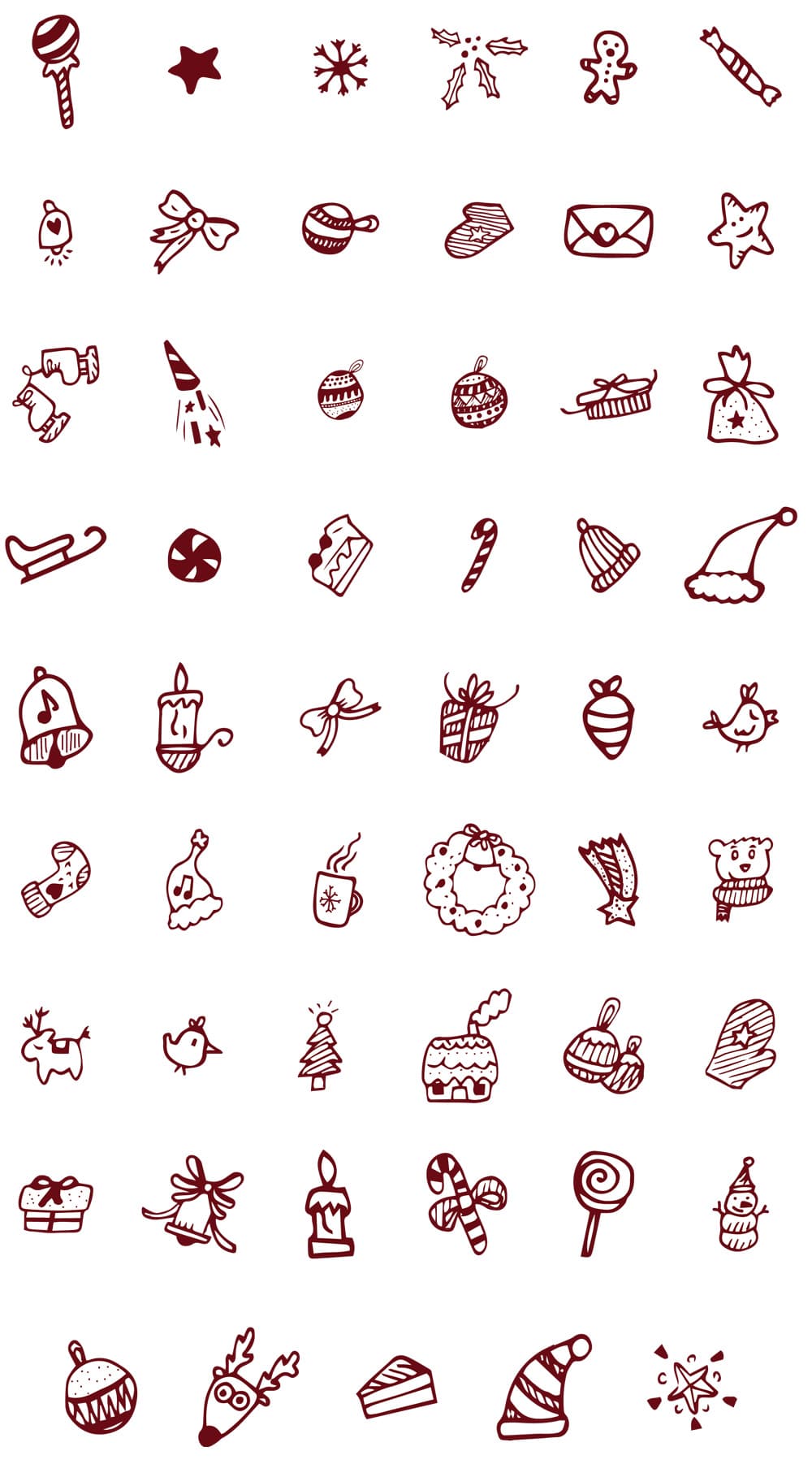 Free Christmas Doodled Icons