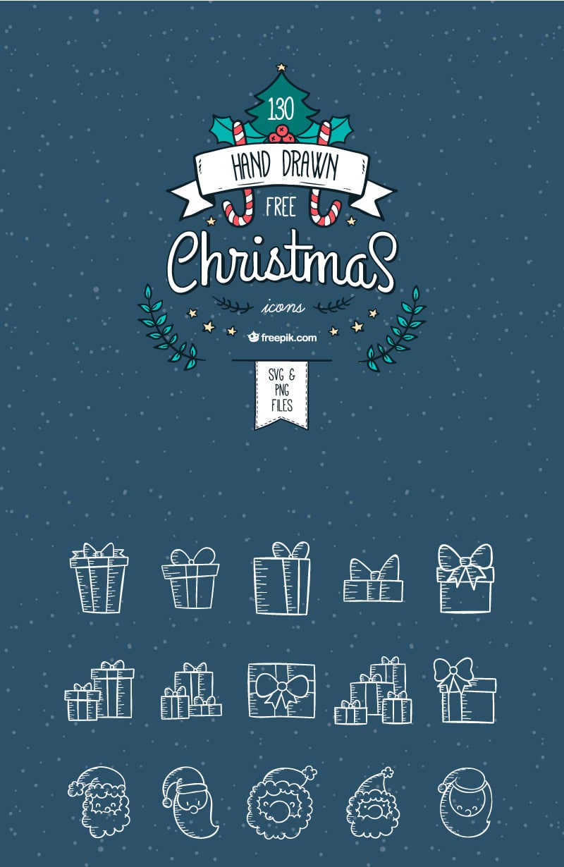 Free Christmas Hand Drawn Icons