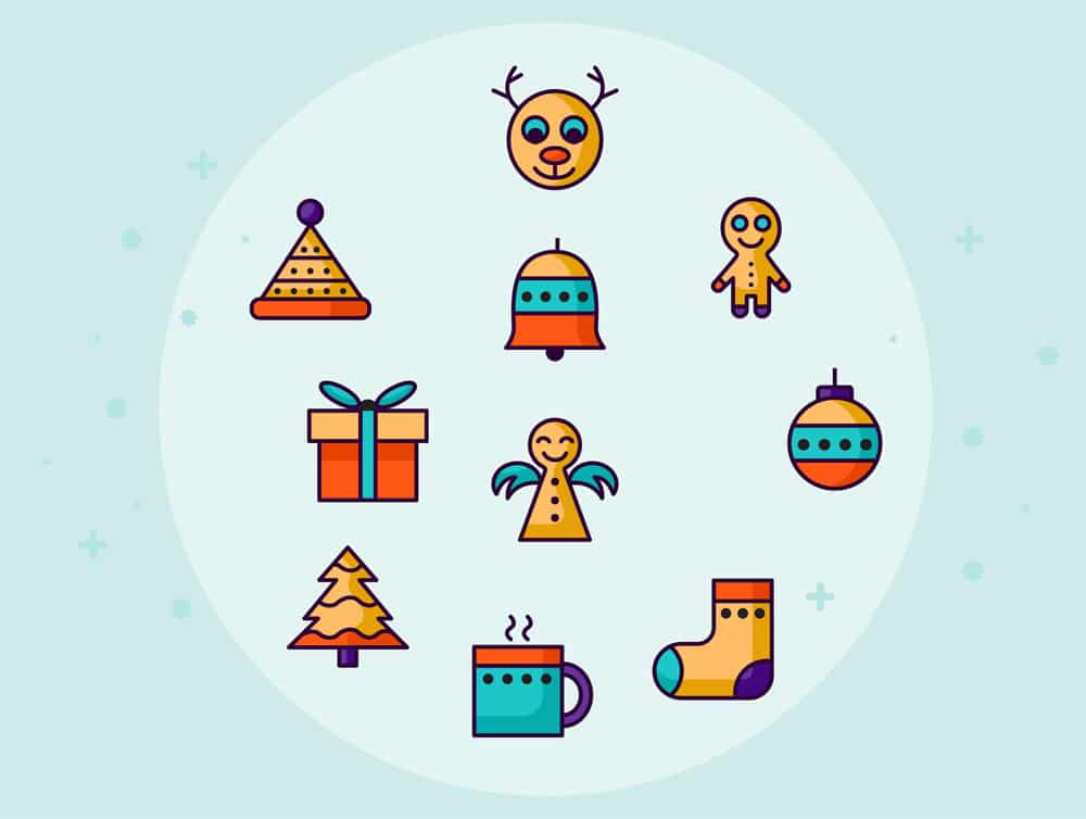 Free Christmas Icons Vector
