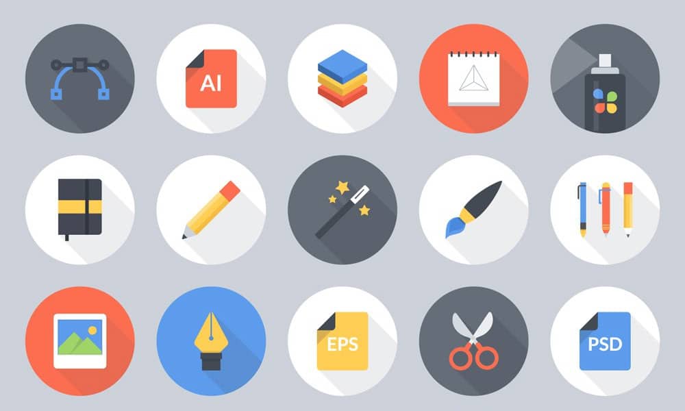 Free Flat Vector Art Tools Icons